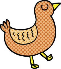 comic book style cartoon bird