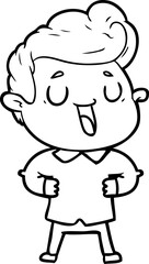 Fototapeta premium happy cartoon man