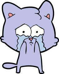 cartoon crying cat