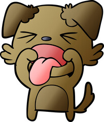 cartoon disgusted dog