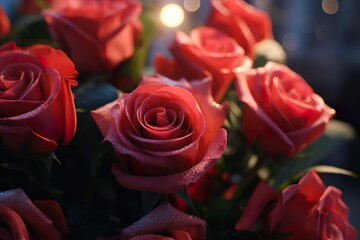 beautiful red roses for valentine's day 