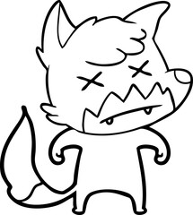 cartoon dead fox