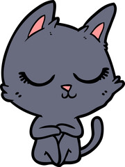 calm cartoon cat