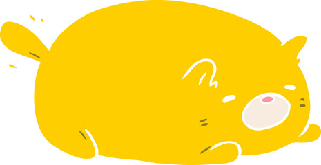 flat color style cartoon cat