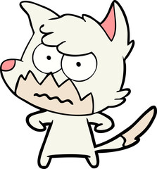 cartoon annoyed fox