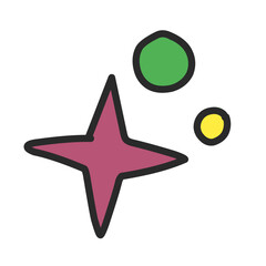 Hand drawn Abstract funny cute Comic characters