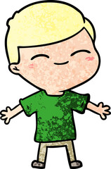 cartoon smiling boy