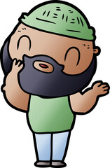 cartoon bearded man
