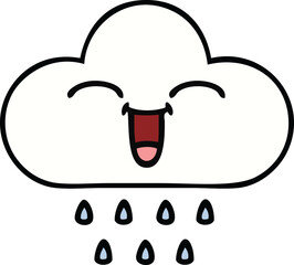 cute cartoon of a rain cloud
