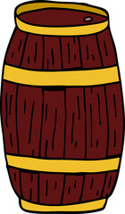 cartoon doodle of a barrel