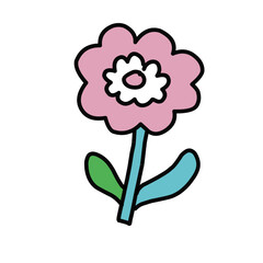 Hand drawn Abstract funny cute Comic characters