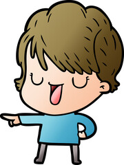 cartoon woman talking