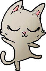 calm cartoon cat