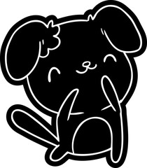 cartoon icon kawaii of a cute dog