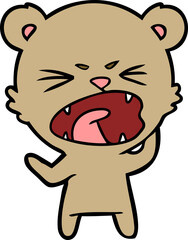 angry cartoon bear shouting