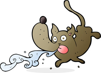 cartoon drooling dog