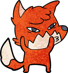 clever cartoon fox