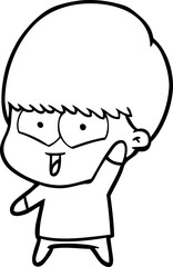 cartoon happy boy