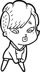 cartoon surprised girl