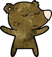 happy cartoon bear