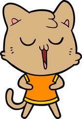 cartoon cat singing