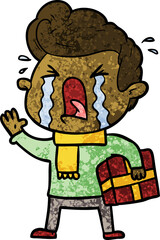 cartoon crying man