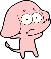 cartoon unsure elephant