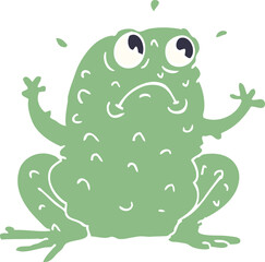 cartoon doodle nervous toad