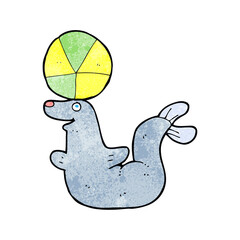 cartoon seal with ball