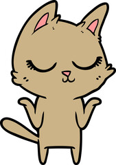 calm cartoon cat