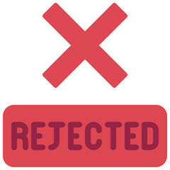 Obraz premium Rejected Cross Icon