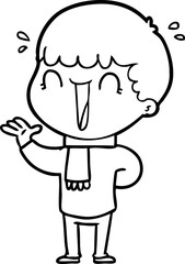 laughing cartoon man