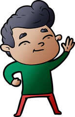 happy cartoon man