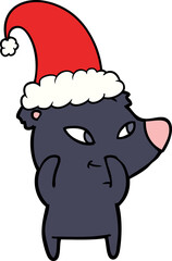 cartoon christmas bear