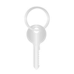 Key or House Key. Vector Illustration Isolated on White Background. 
