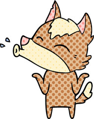 howling wolf cartoon