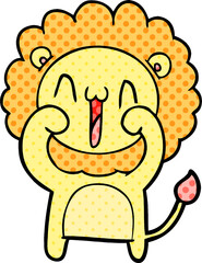 happy cartoon lion
