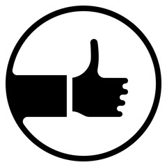 Thumbs Up Connected Circle Icon