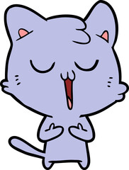 cartoon cat singing