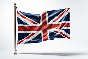 National flag of Great Britain on a white background. Generative AI.
