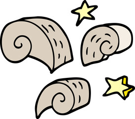 cartoon doodle swirl decorative elements