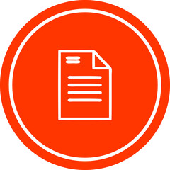Fototapeta premium official document circular icon symbol