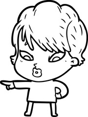 cartoon woman