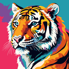 tiger head vector illustration