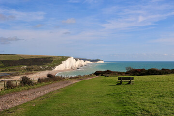 The Seven Sisters Cliffs, Cuckmere Haven, Seaford, United Kingdom.