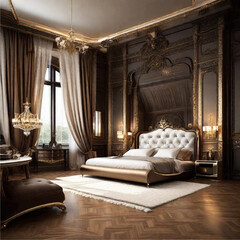 royal kingsize bedroom | Generative AI