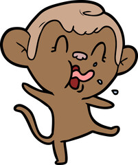 crazy cartoon monkey