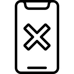 Obraz premium Mobile Phone Cross Icon