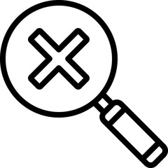Fototapeta premium Incorrect Search Icon