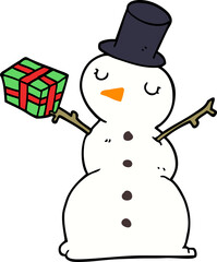 cartoon snowman